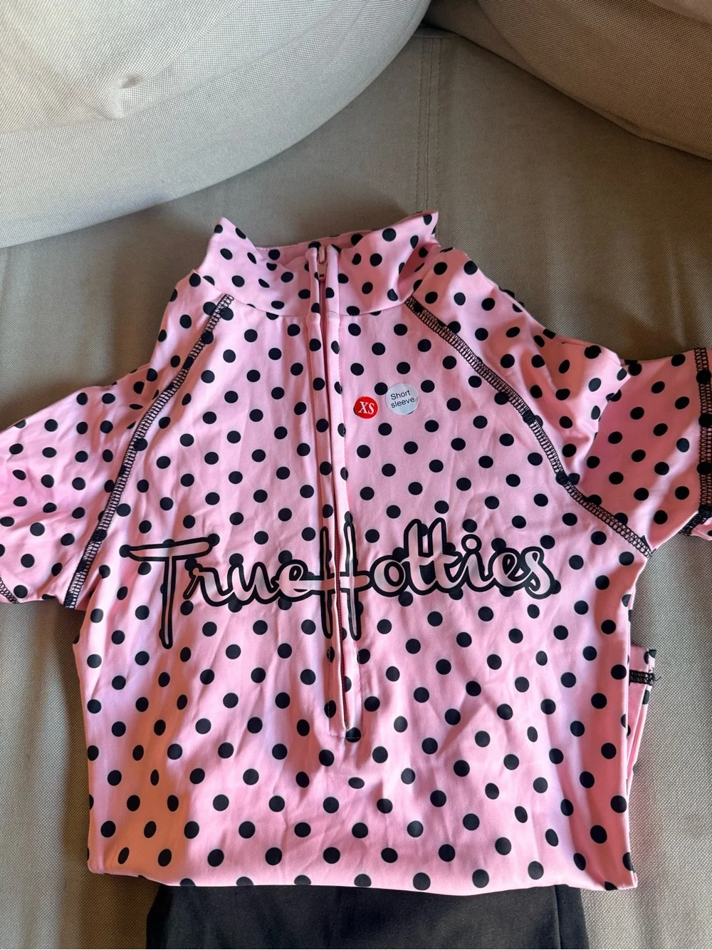 Pink Polka Dot Short-Sleeve Jersey